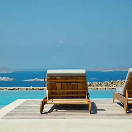Luxury Mykonos La Isla Bonita Private Gym Private Pool 5 Bedrooms Sea View וילה *