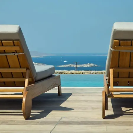 Luxury Mykonos La Isla Bonita Private Gym Private Pool 5 Bedrooms Sea View וילה Mykonos Town