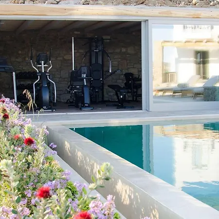 Luxury Mykonos La Isla Bonita Private Gym Private Pool 5 Bedrooms Sea View וילה Mykonos Town